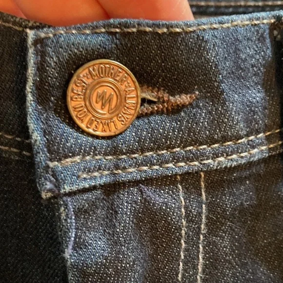 MOTHER Dark Indigo Flare Wide-Leg Jeans - Picture 5 of 8